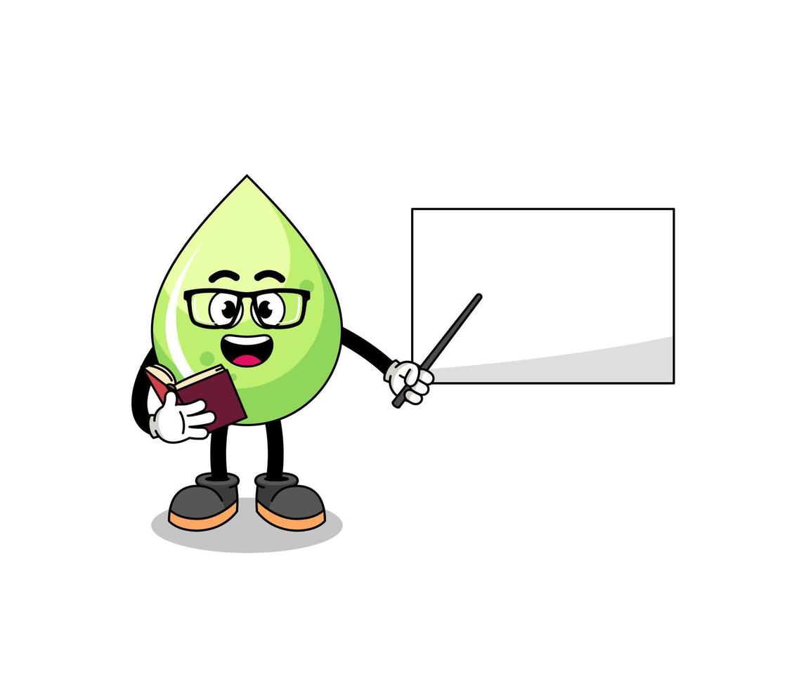 Mascot cartoon of melon juice teacher vector
