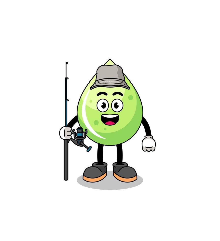Mascot Illustration of melon juice fisherman vector
