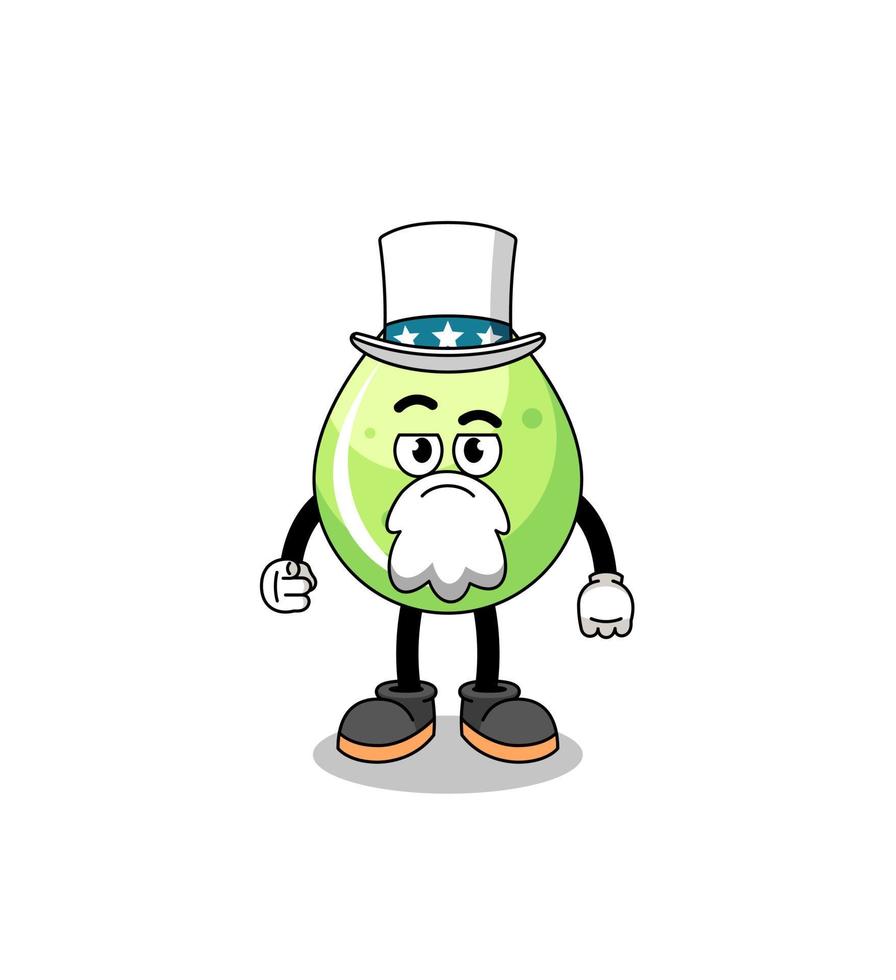 Illustration of melon juice cartoon with i want you gesture vector