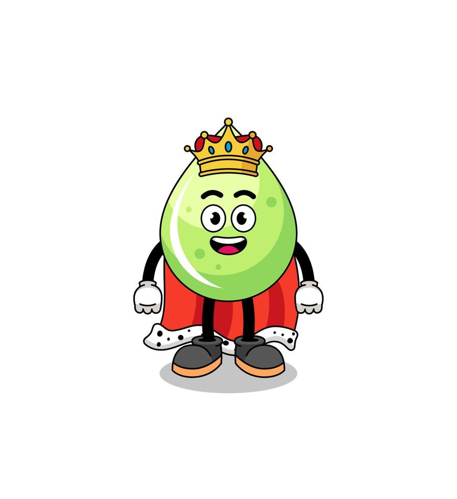 ilustración de la mascota del rey del jugo de melón vector