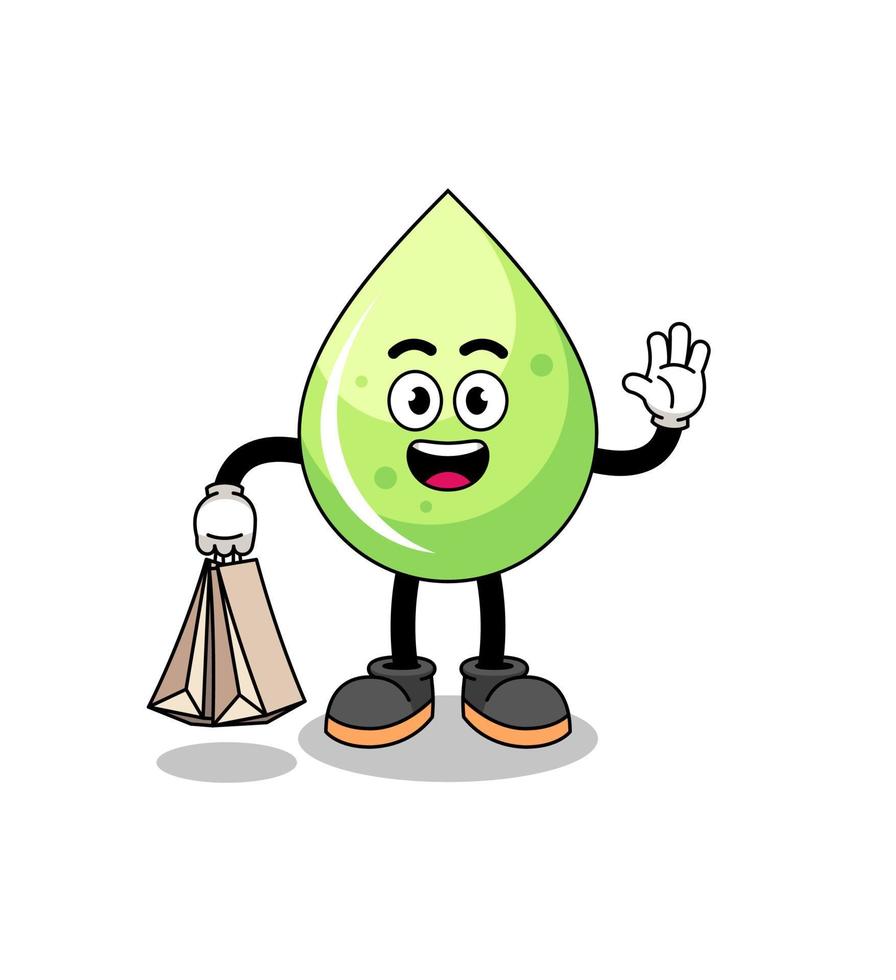 Cartoon of melon juice shopping vector