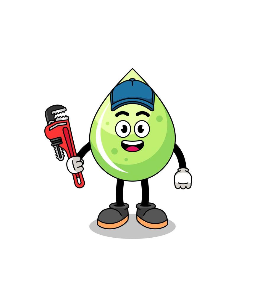 melon juice illustration cartoon as a plumber vector