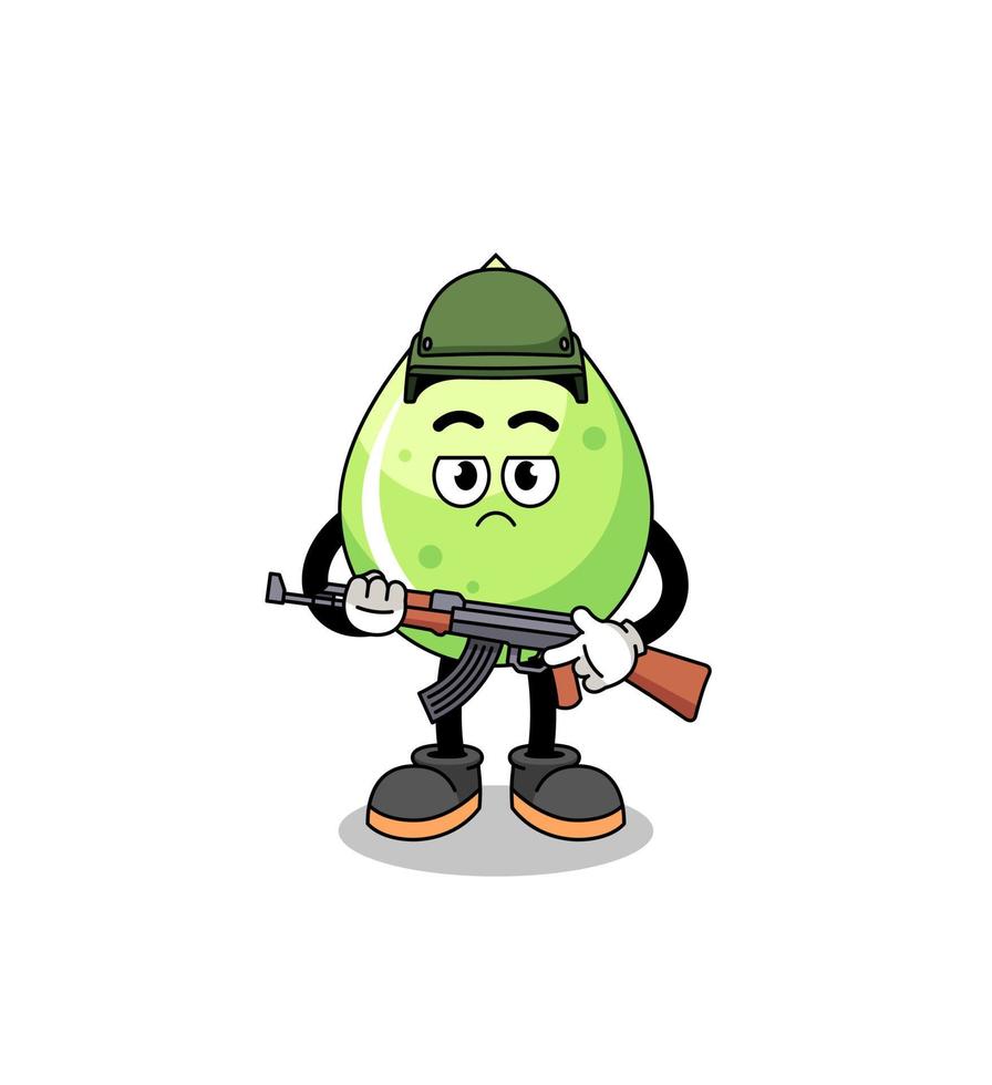 Cartoon of melon juice soldier vector