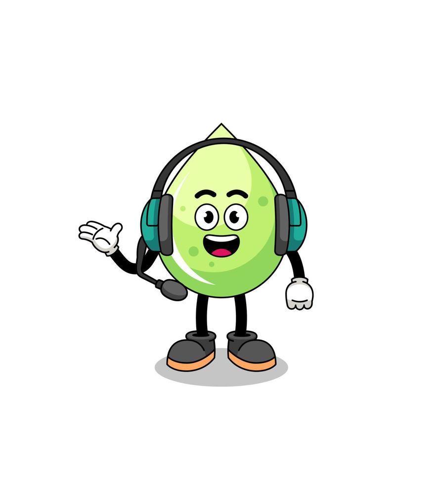 Mascot Illustration of melon juice as a customer services vector