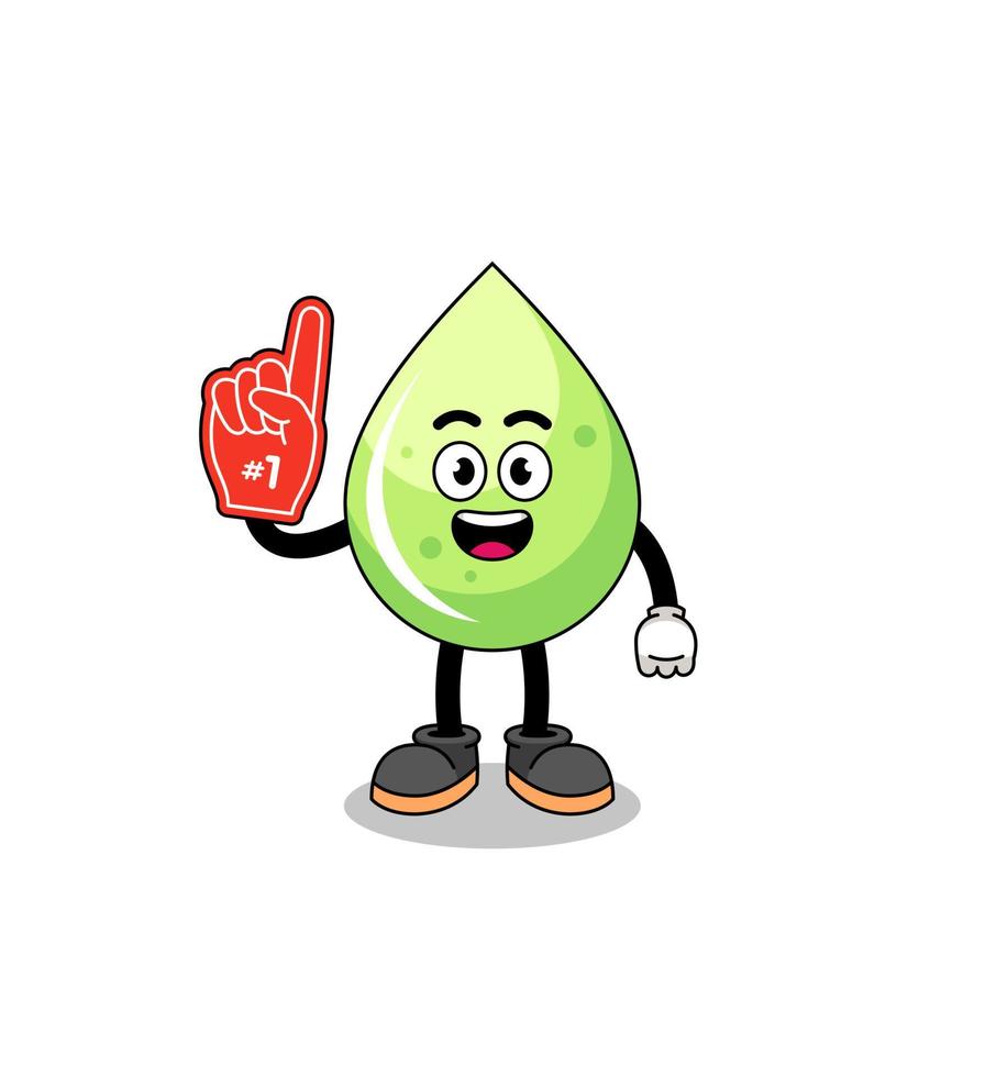 Cartoon mascot of melon juice number 1 fans vector