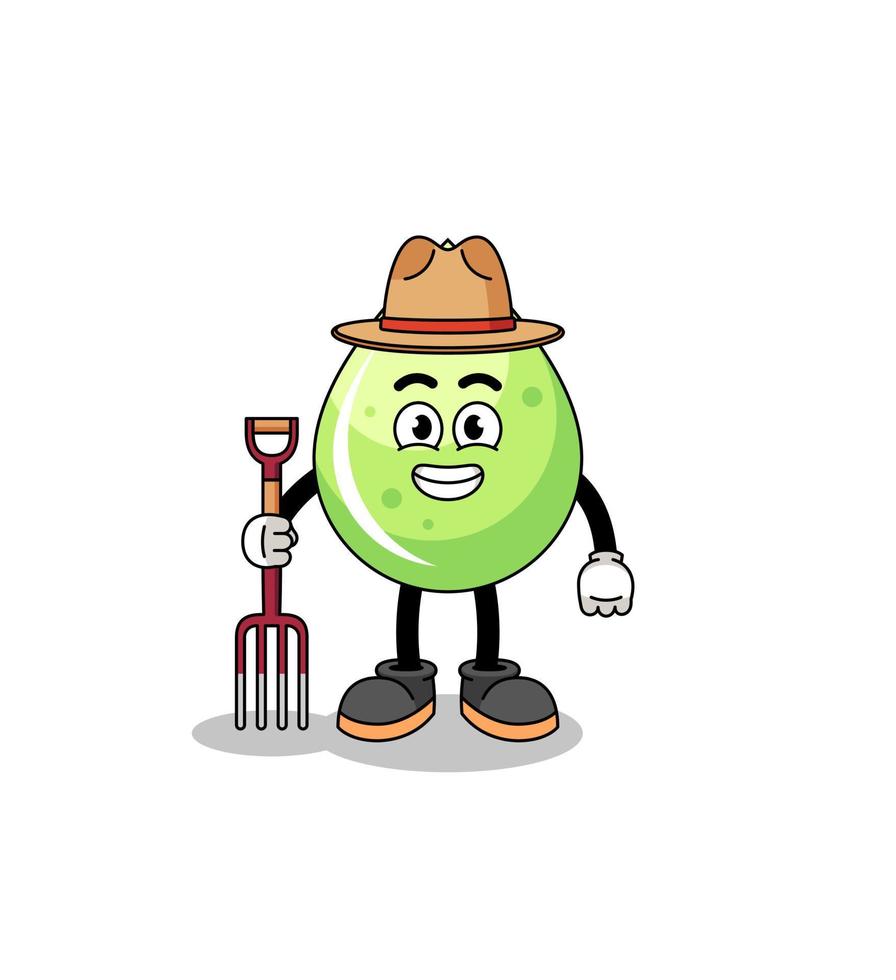 Cartoon mascot of melon juice farmer vector