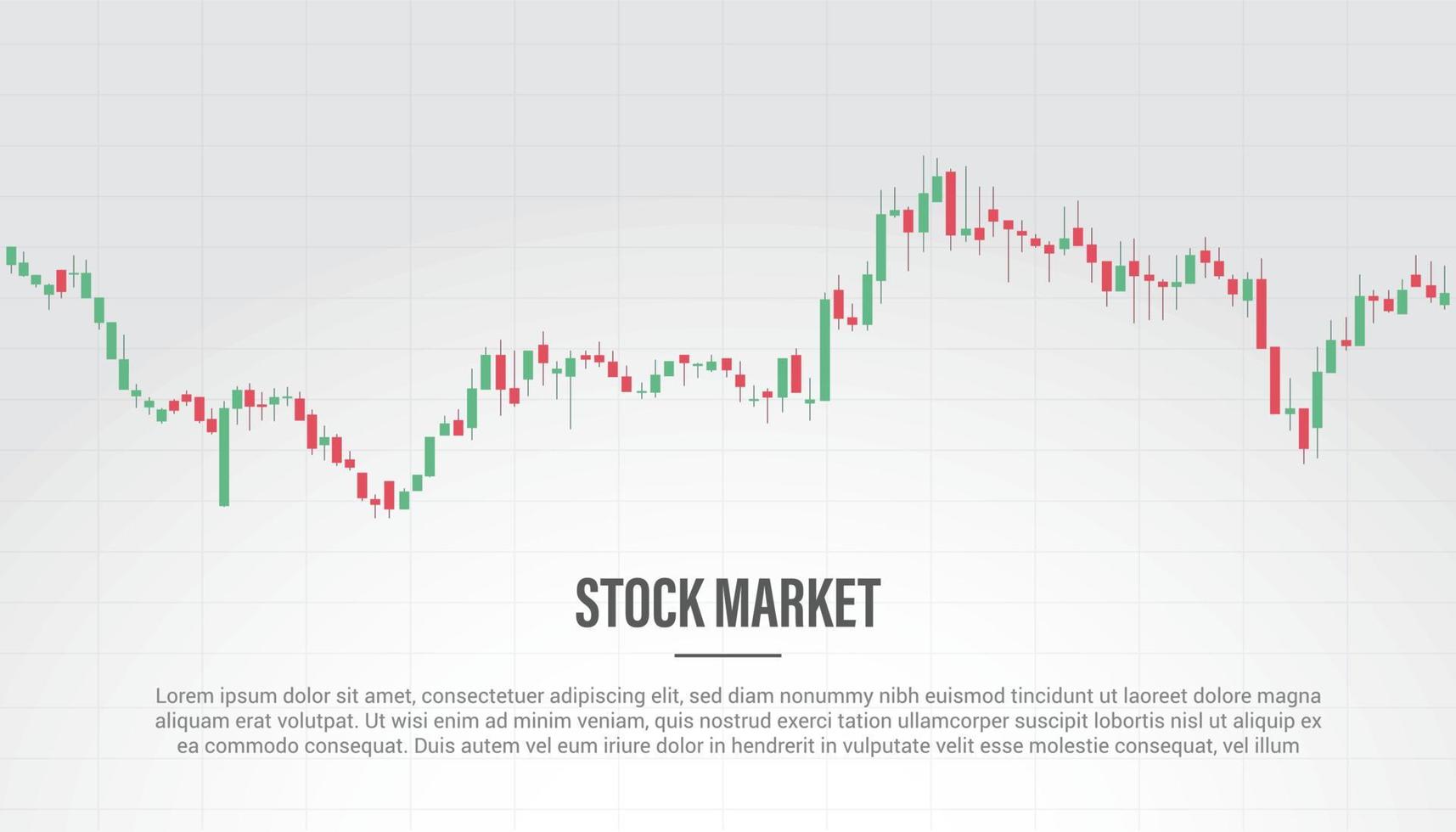 stock market brand template banner for background with space for caption with modern flat style vector