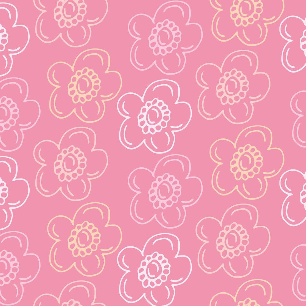Vetor floral colorful pattern on a white background vector