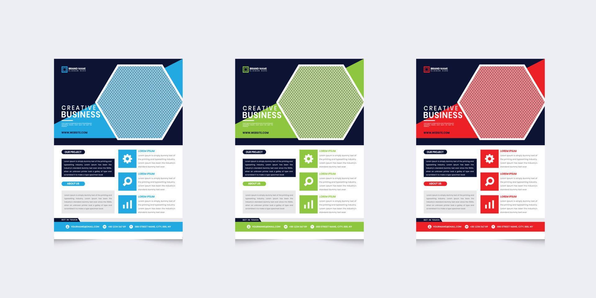 Creative business flyer template Design in vector