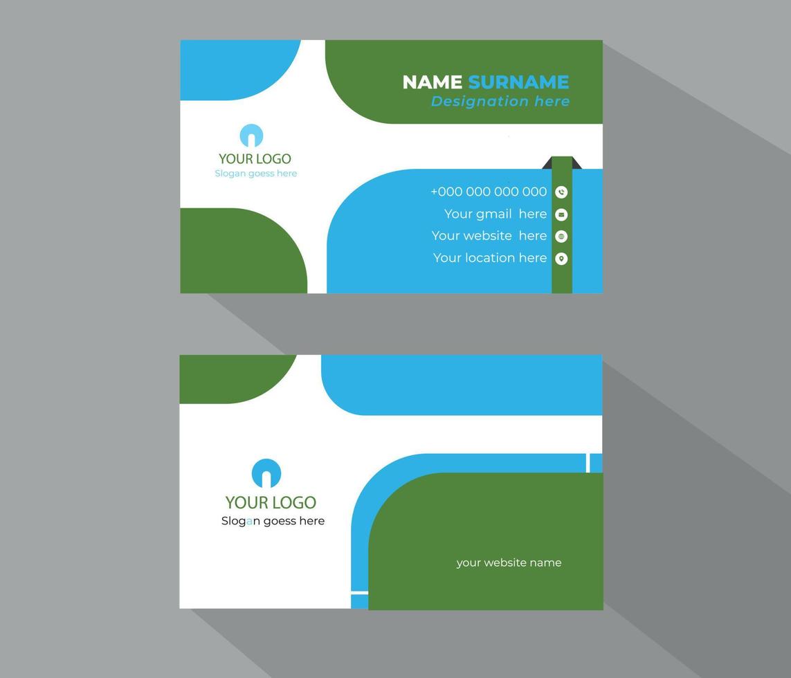 Business card Template and ready for print vector