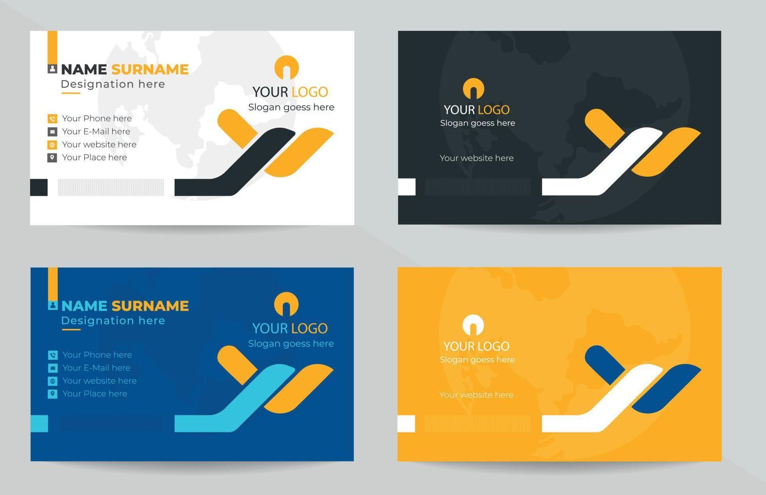 Business card Template and ready for print vector