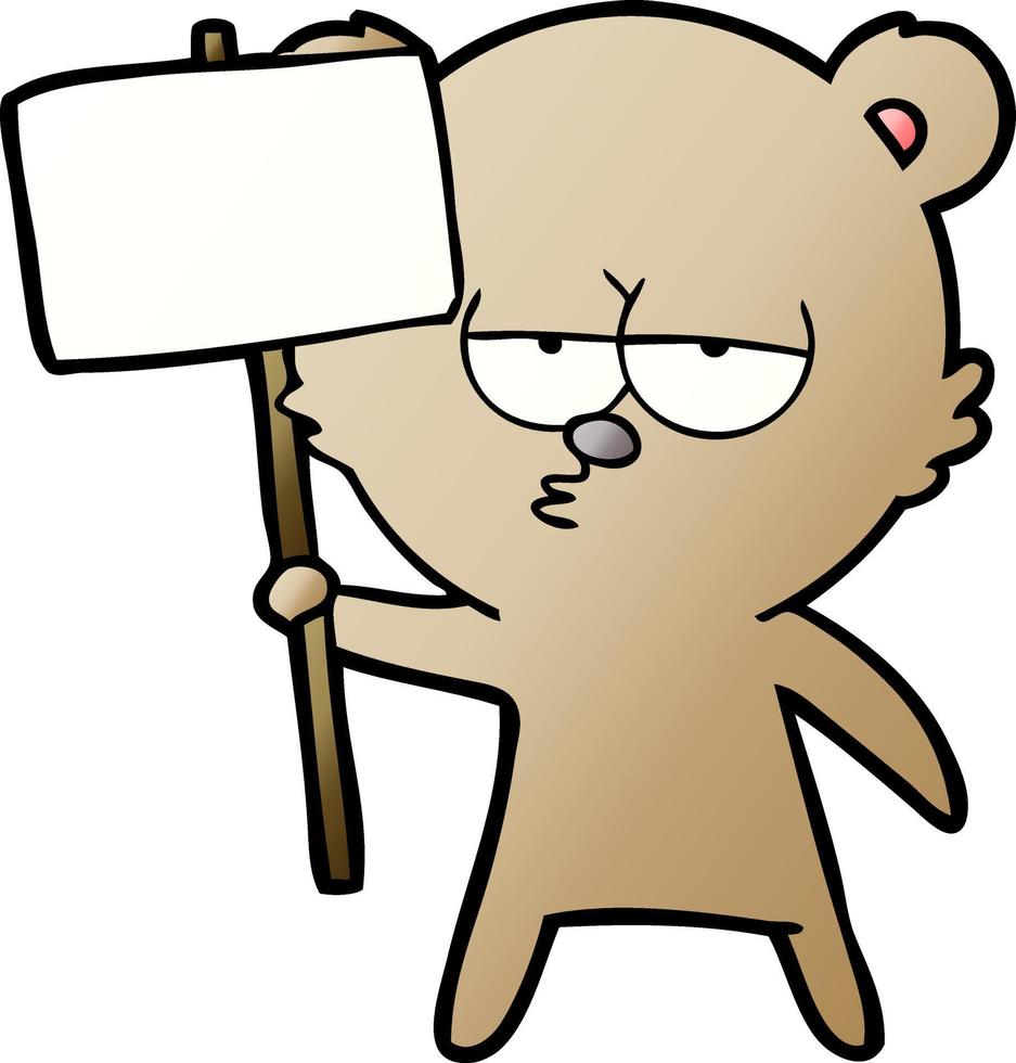 Cartoon cute bear vector