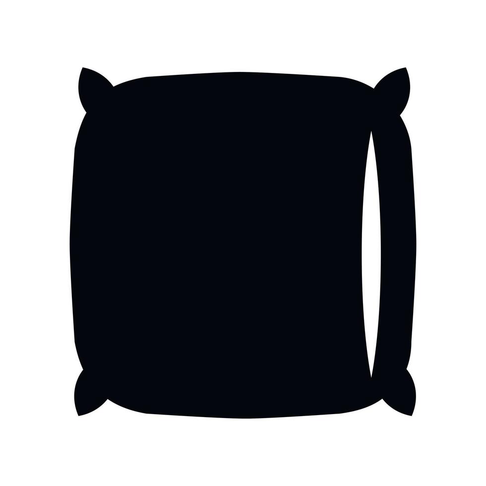 Pillow black icon vector