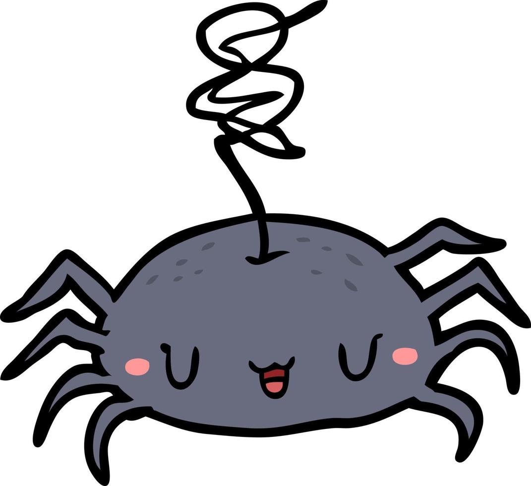 Cartoon spider bug vector