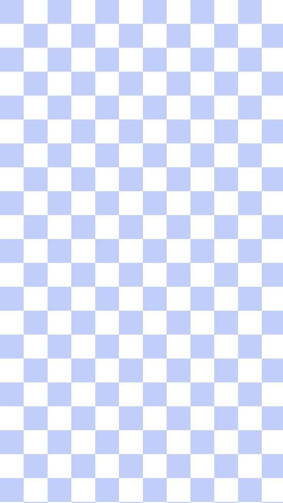 aesthetic cute vertical pastel blue and white checkerboard, gingham, plaid, checkers wallpaper illustration, perfect for backdrop, wallpaper, postcard, banner, cover, background vector