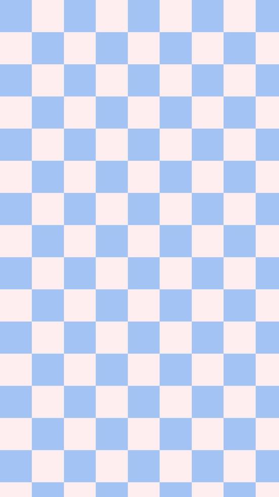 aesthetic cute vertical pastel blue checkerboard, gingham, plaid, checkers wallpaper illustration, perfect for backdrop, wallpaper, banner, cover, background vector