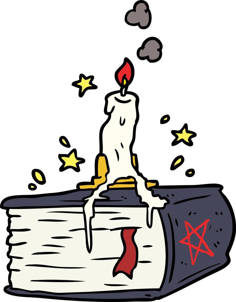 Cartoon spooky spellbook vector
