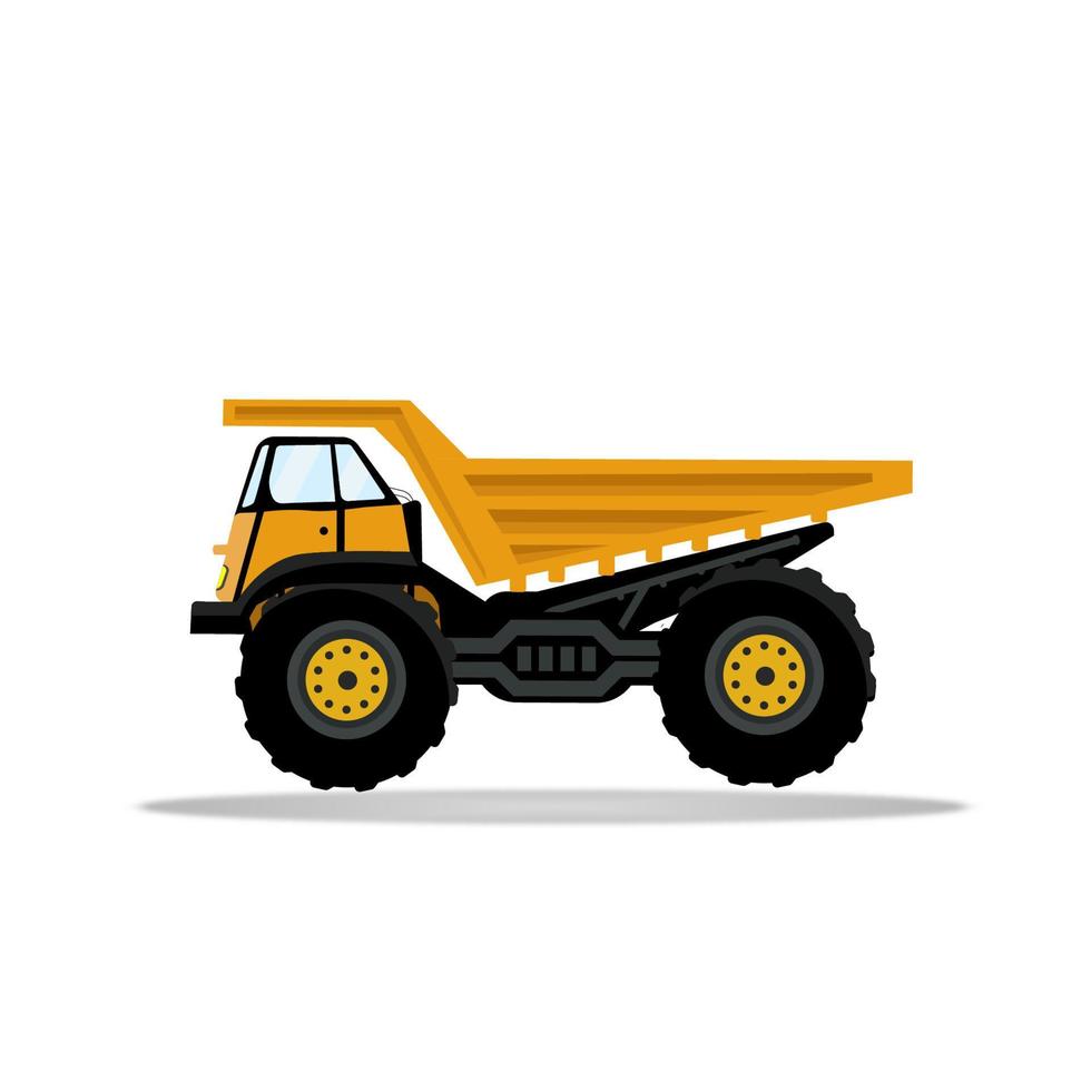 Dump Truck for mining, construction and industry   Vector illustration