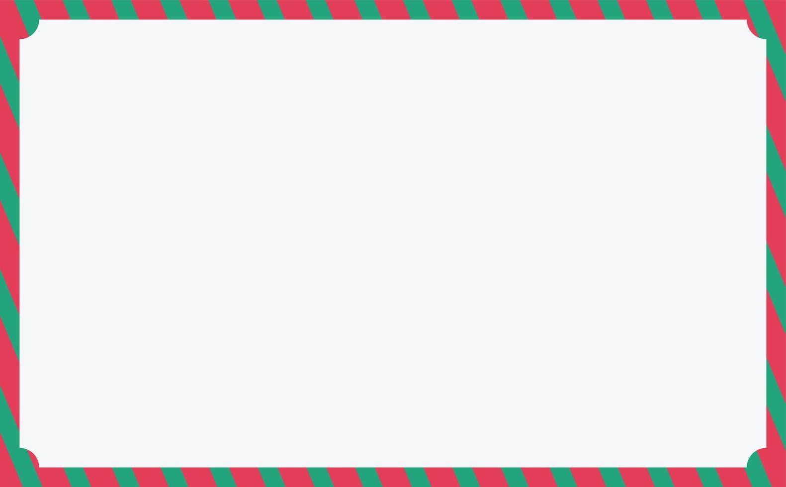 Christmas background frame with red and green colors vector