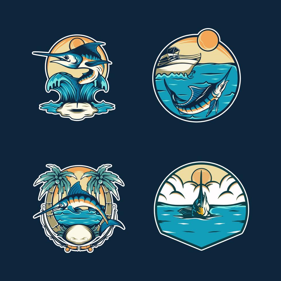 Marlin Fish Illustration vector