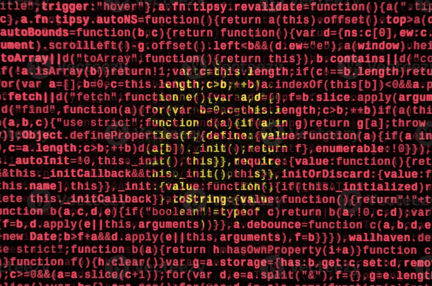 Kyrgyzstan flag is depicted on the screen with the program code. The concept of modern technology and site development photo