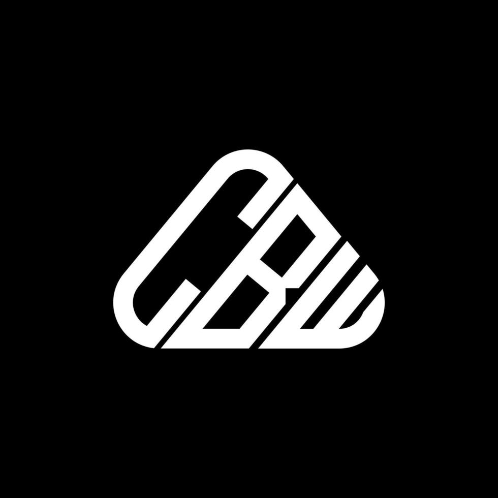 Diseño creativo del logotipo de la letra cbw con gráfico vectorial, logotipo cbw simple y moderno en forma de triángulo redondo. vector