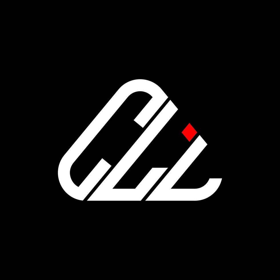 CLL letter logo creative design with vector graphic, CLL simple and modern logo in round triangle shape.