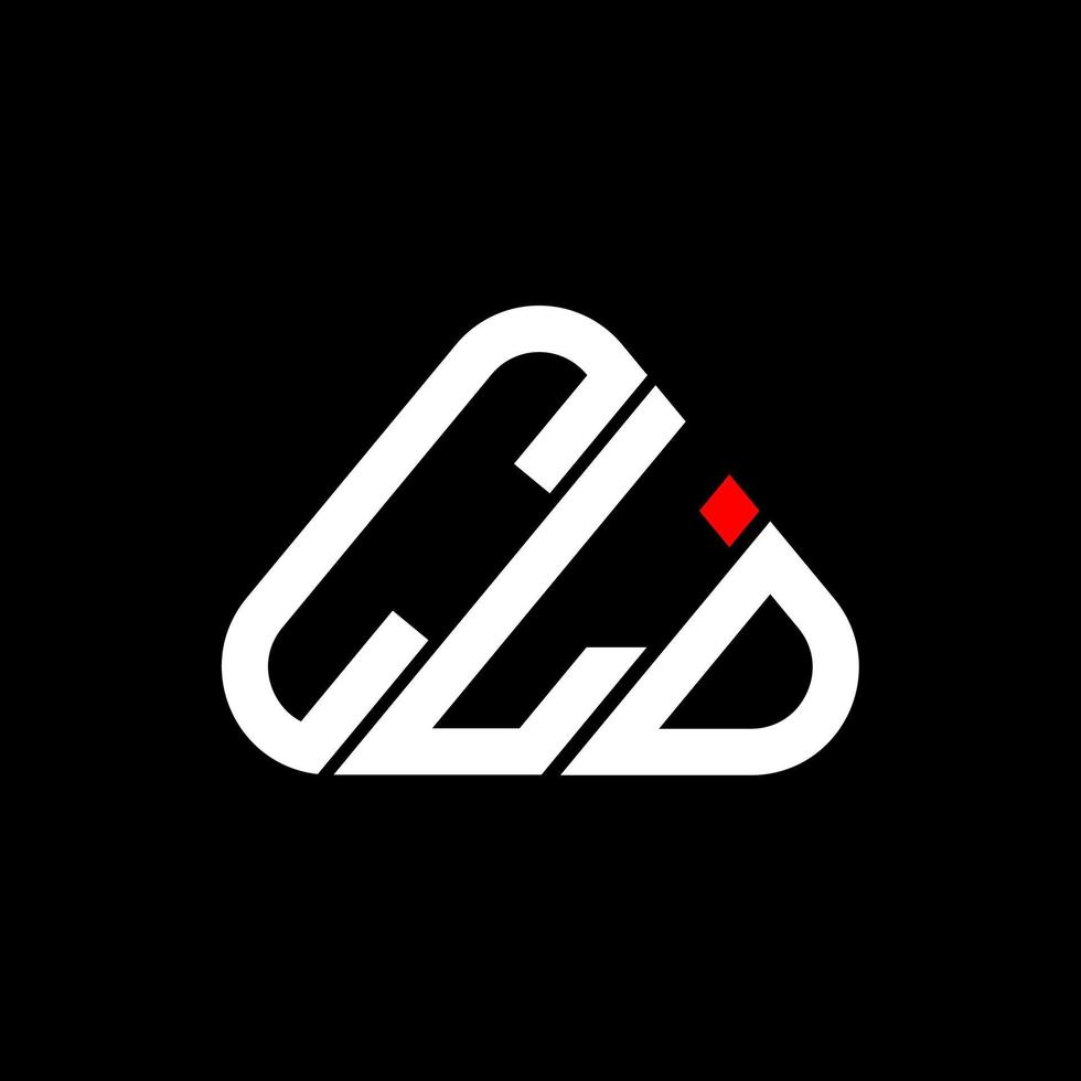 diseño creativo del logotipo de letra cld con gráfico vectorial, logotipo simple y moderno de cld en forma de triángulo redondo. vector