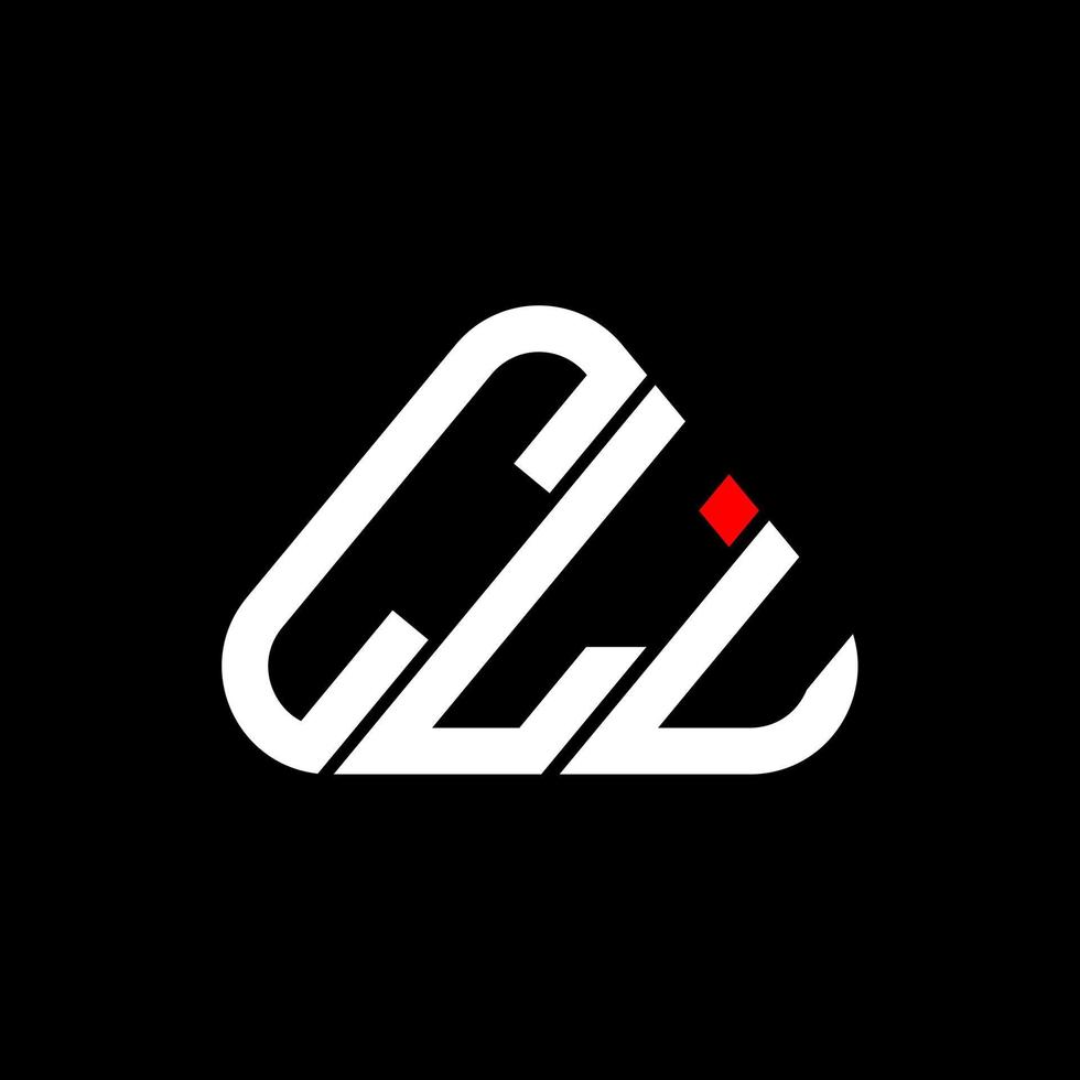 diseño creativo del logotipo de la letra clu con gráfico vectorial, logotipo simple y moderno de clu en forma de triángulo redondo. vector