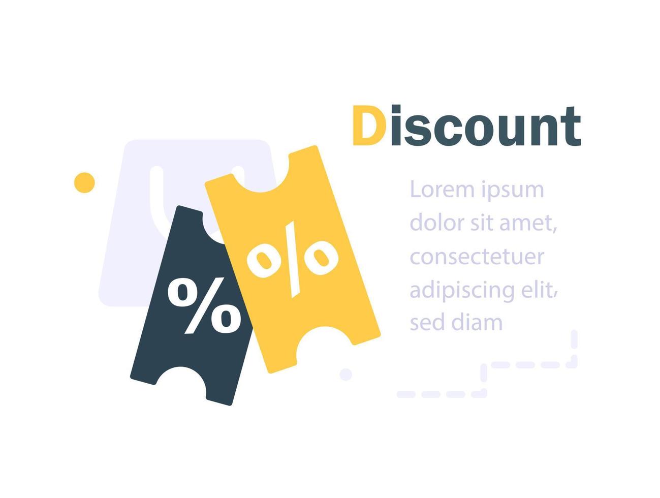 Discount,Sale items,Shopping coupon symbol,flat design icon vector illustration