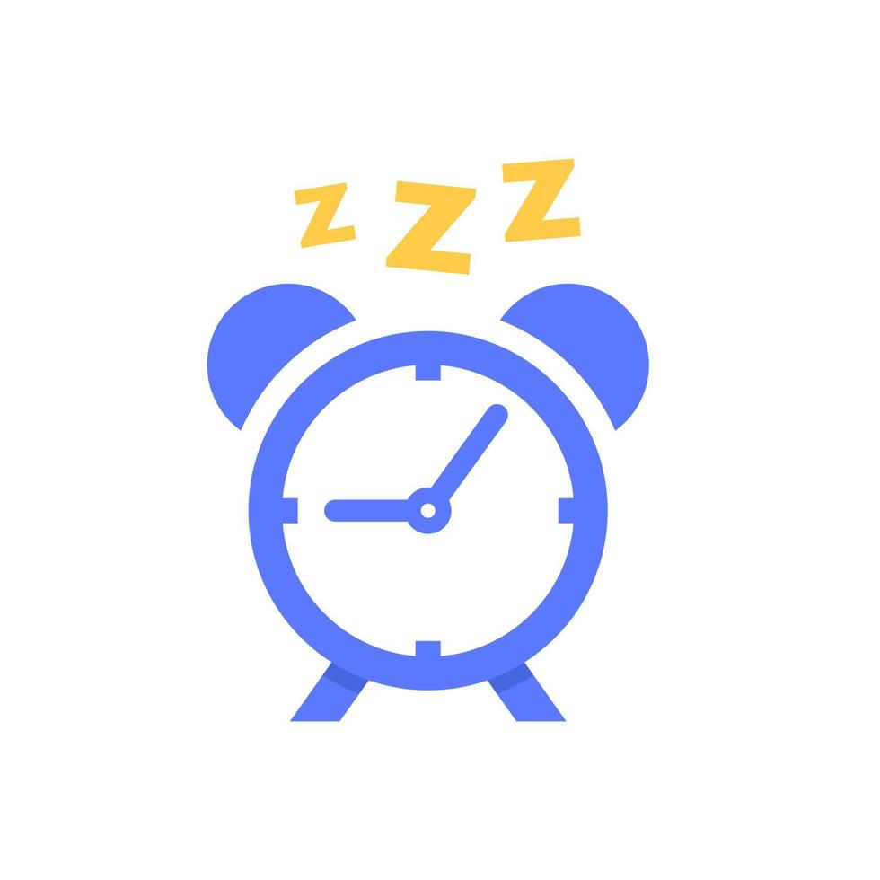 Clock Sleep Icon Logo Design Element vector