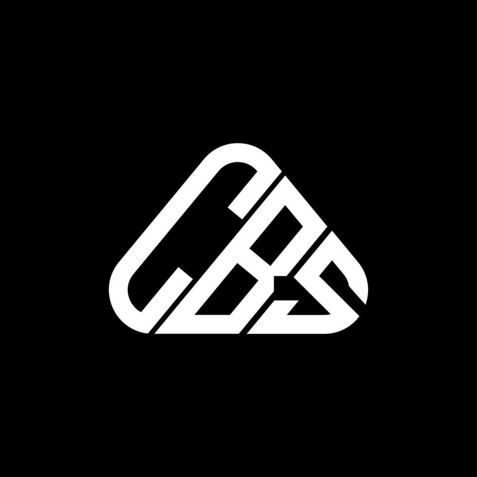 Diseño creativo del logotipo de la letra cbs con gráfico vectorial, logotipo simple y moderno de cbs en forma de triángulo redondo. vector