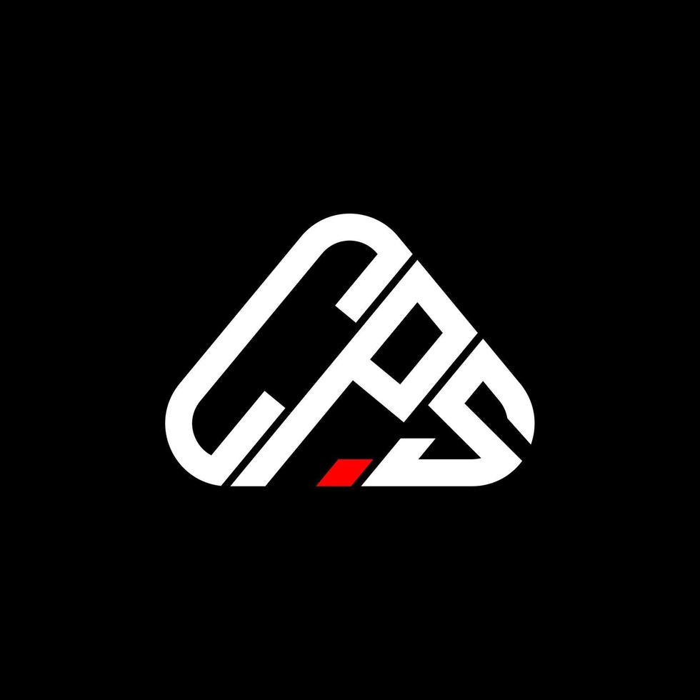 diseño creativo del logotipo de la letra cps con gráfico vectorial, logotipo simple y moderno de cps en forma de triángulo redondo. vector