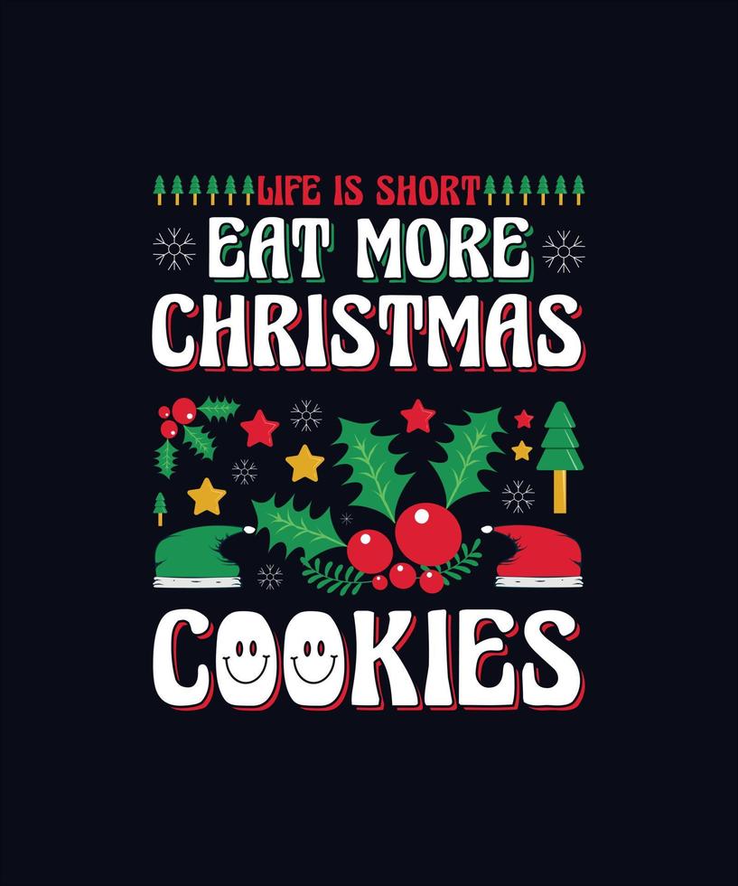 Christmas typography poster and quotes t shirt design vector