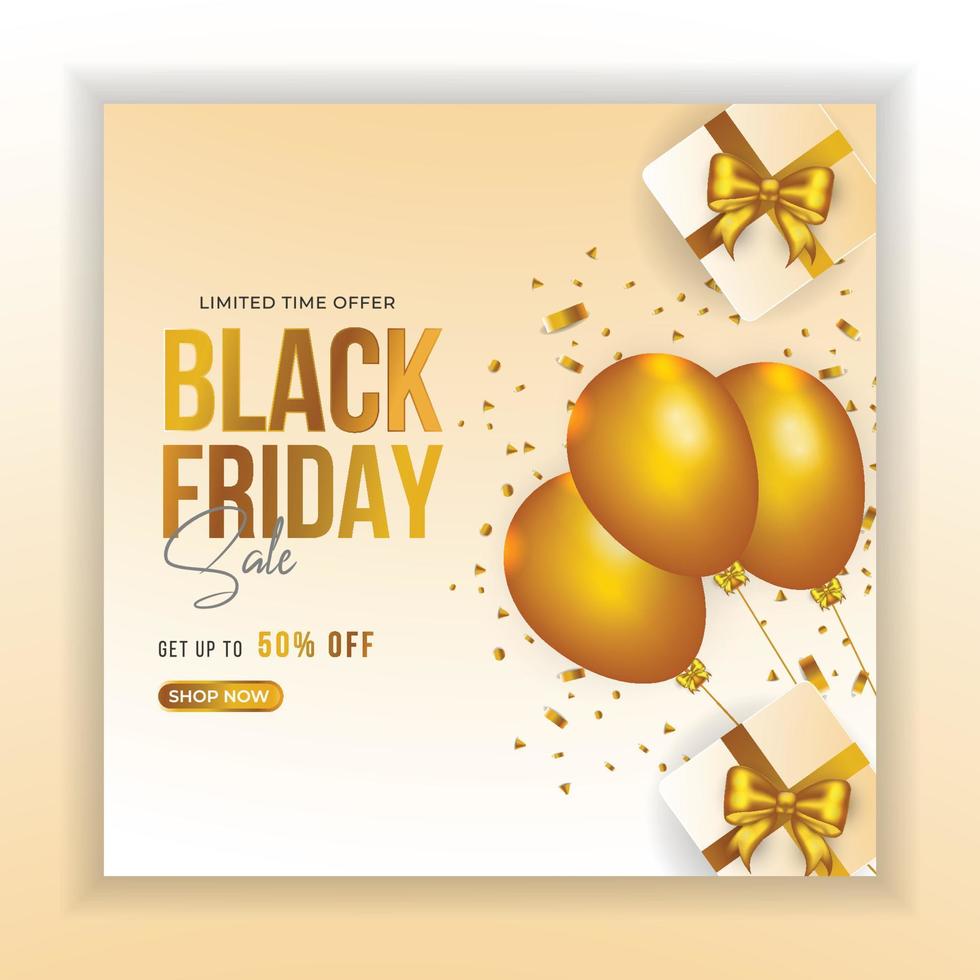 Black Friday Sale abstract luxury banner design vector