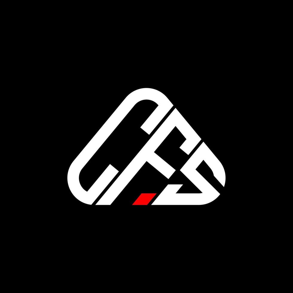 CFS letter logo creative design with vector graphic, CFS simple and modern logo in round triangle shape.