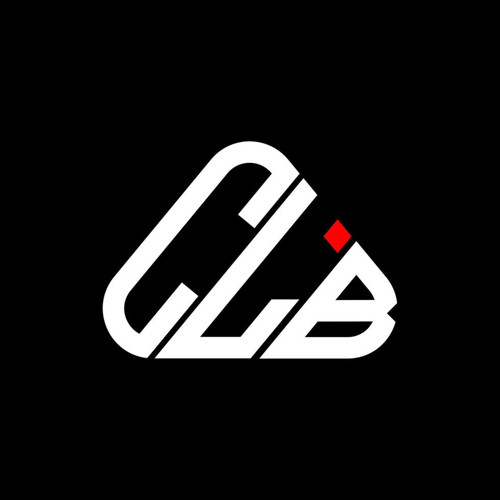 diseño creativo del logotipo de letra clb con gráfico vectorial, logotipo simple y moderno de clb en forma de triángulo redondo. vector