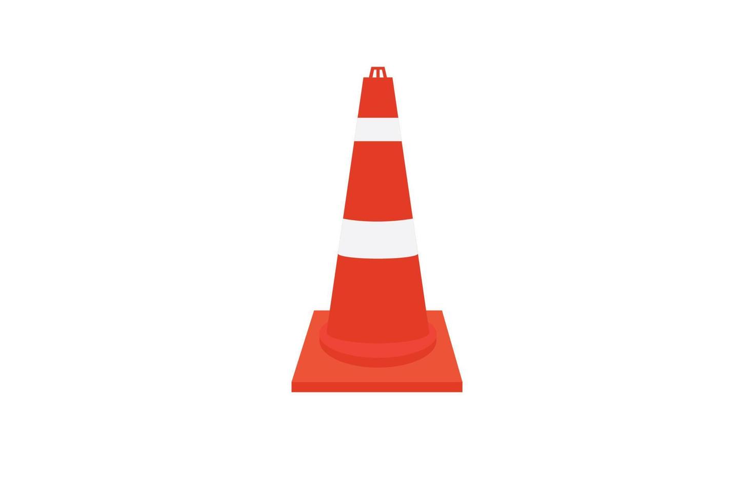 Traffic cone isolated on white background, Vector