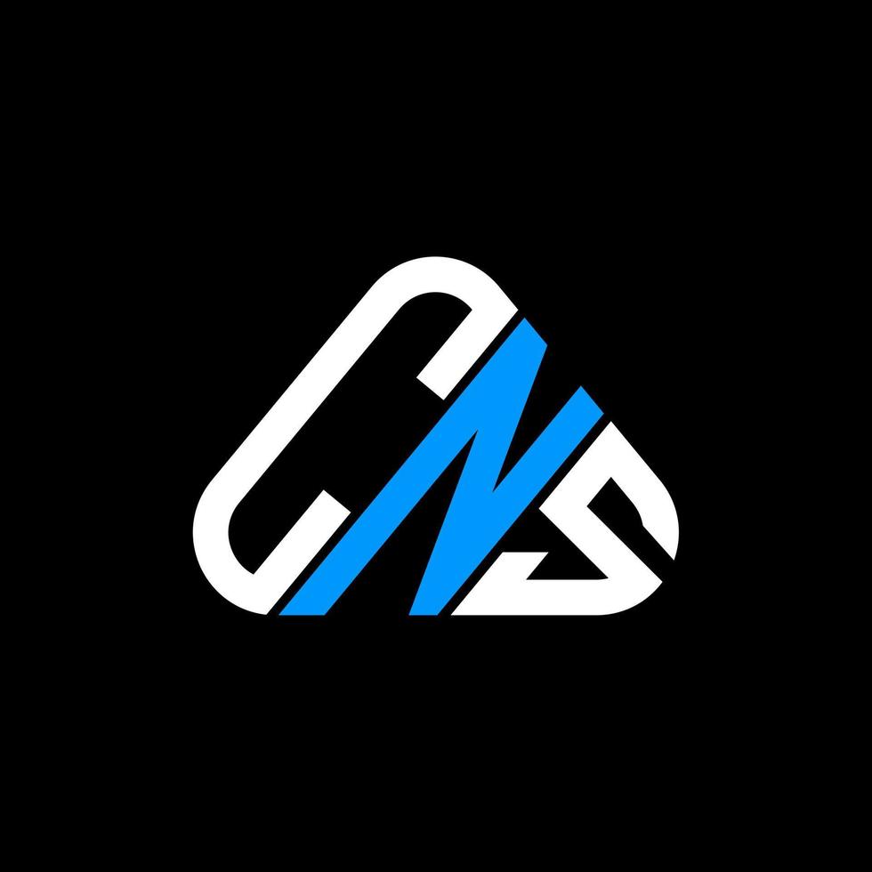 cns letter logo diseño creativo con gráfico vectorial, cns logo simple y moderno en forma de triángulo redondo. vector