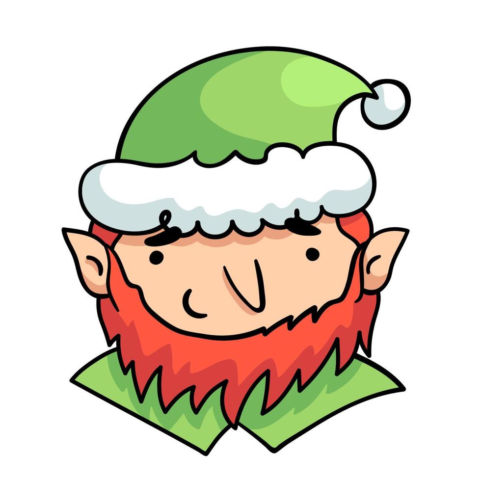 Illustration of a Christmas Elf. Design vector cartoon character