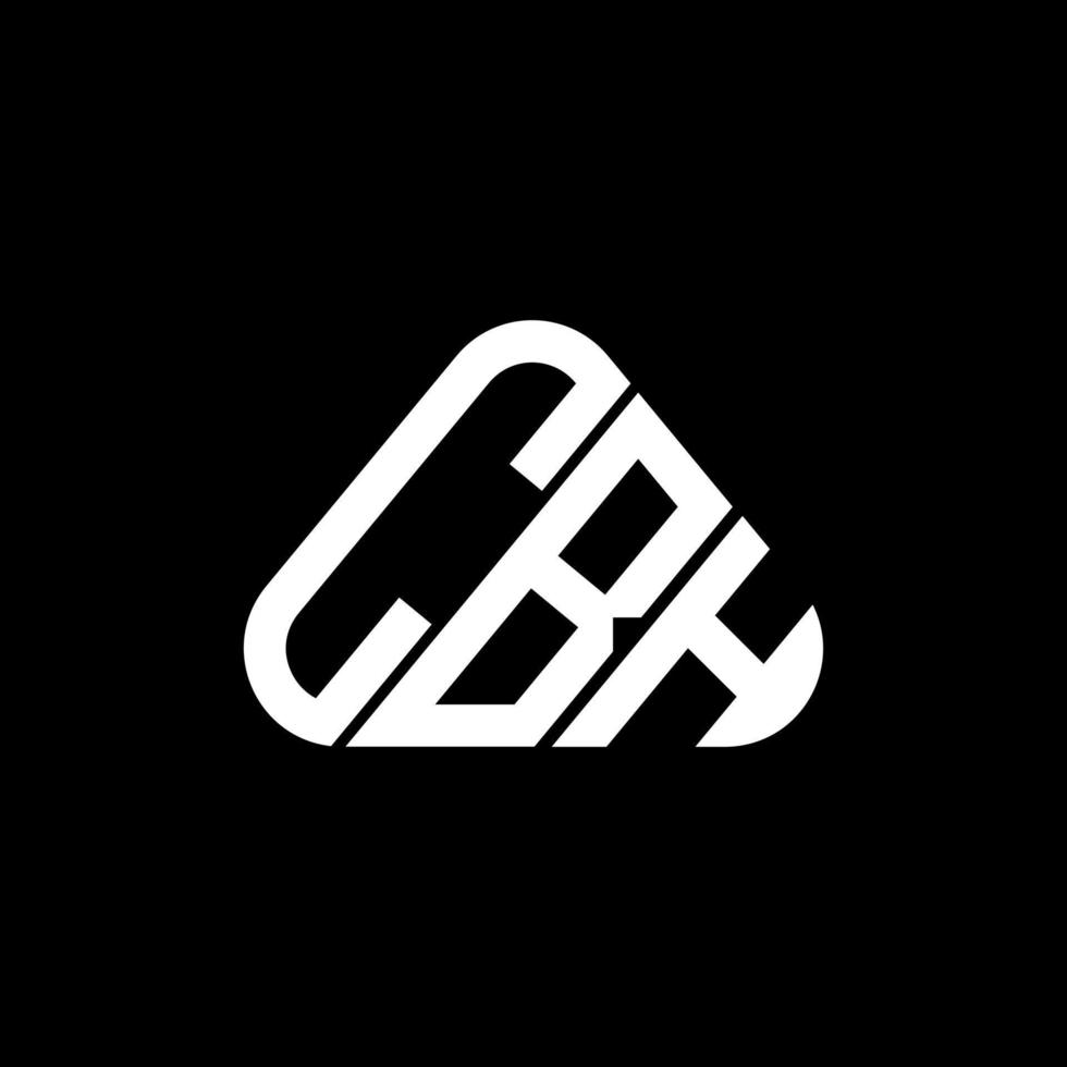 Diseño creativo del logotipo de la letra cbh con gráfico vectorial, logotipo simple y moderno de cbh en forma de triángulo redondo. vector