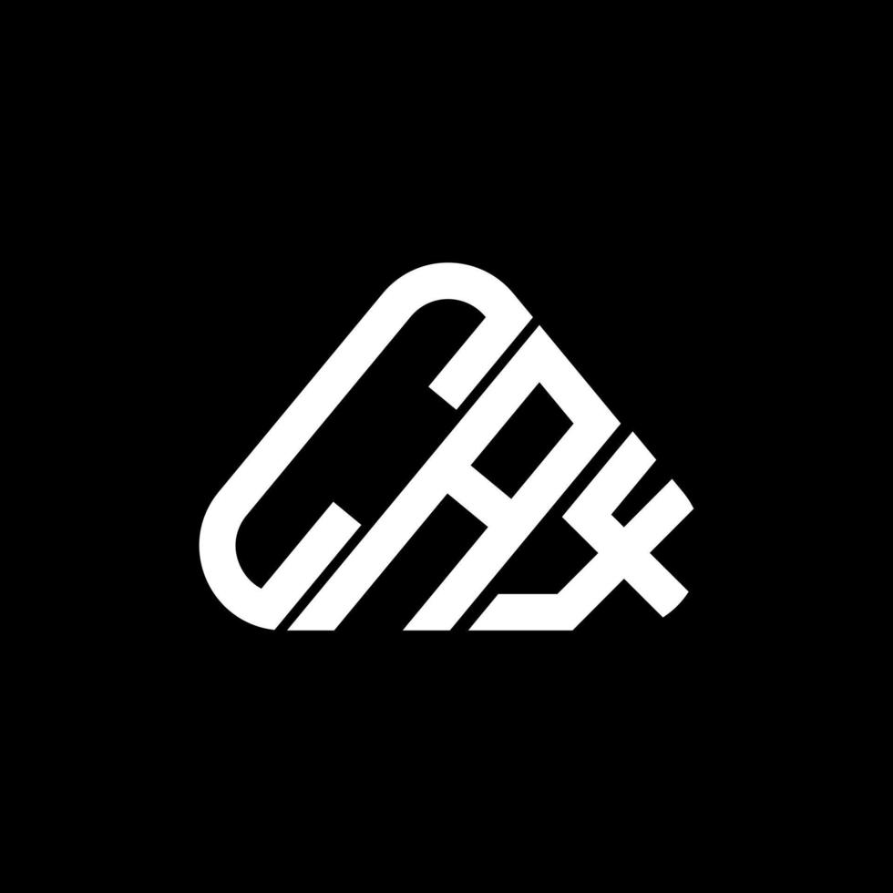 CAX letter logo creative design with vector graphic, CAX simple and modern logo in round triangle shape.