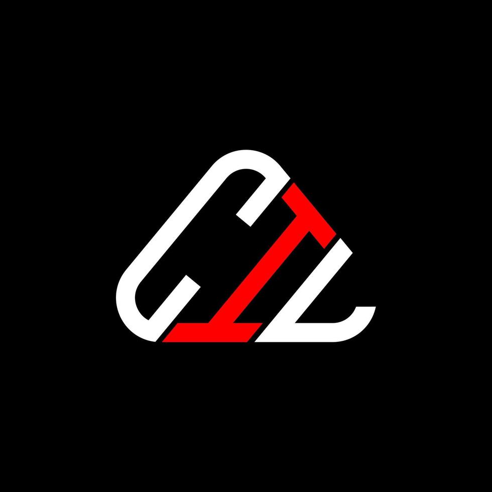 diseño creativo del logotipo de letra cil con gráfico vectorial, logotipo simple y moderno de cil en forma de triángulo redondo. vector