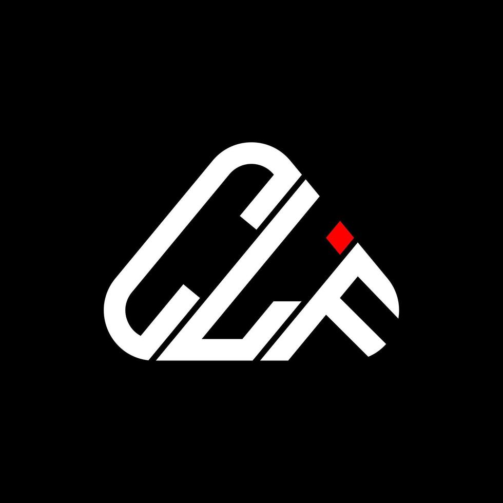 diseño creativo del logotipo de letra clf con gráfico vectorial, logotipo simple y moderno de clf en forma de triángulo redondo. vector