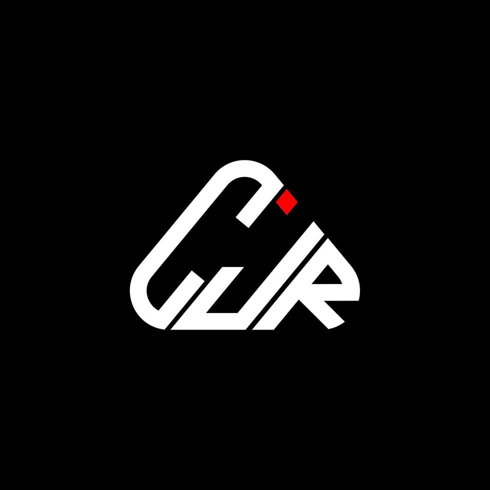 CJR letter logo creative design with vector graphic, CJR simple and modern logo in round triangle shape.