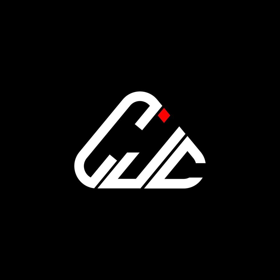 Diseño creativo del logotipo de la letra cjc con gráfico vectorial, logotipo simple y moderno de cjc en forma de triángulo redondo. vector