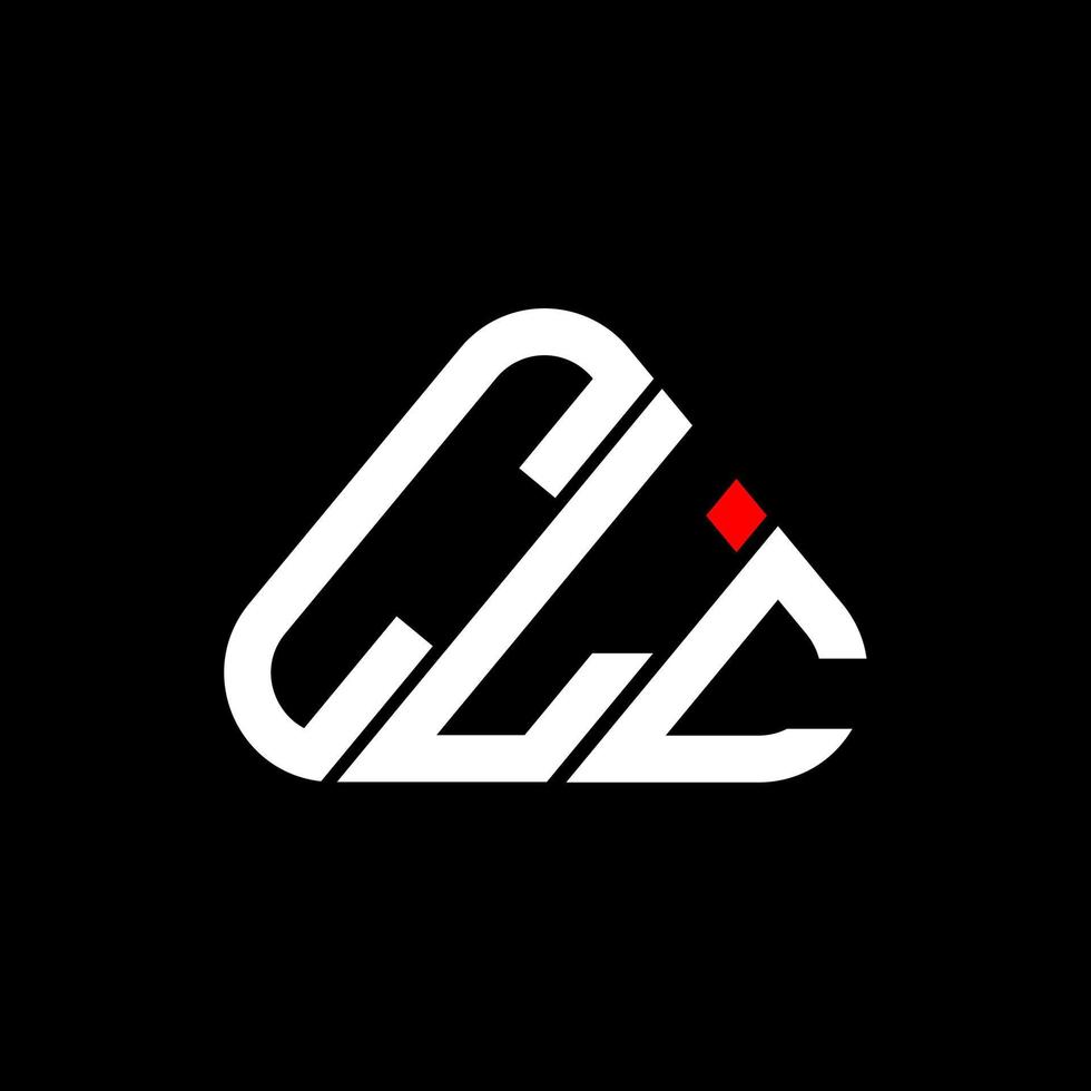 diseño creativo del logotipo de letra clc con gráfico vectorial, logotipo simple y moderno de clc en forma de triángulo redondo. vector
