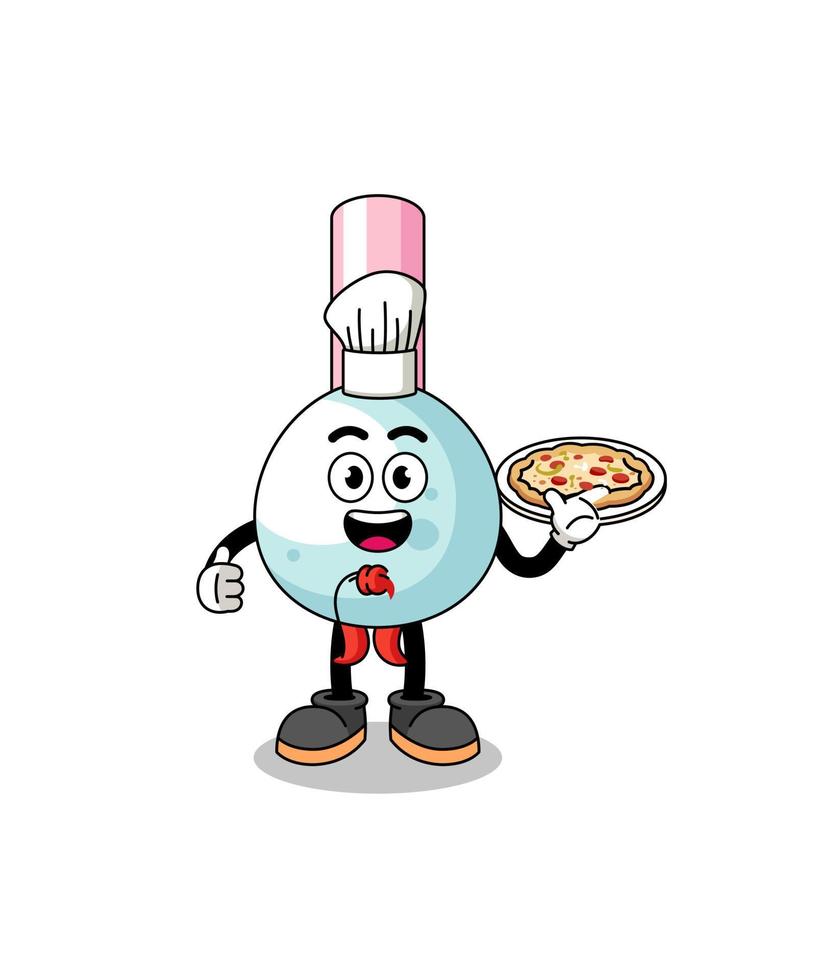 ilustración de bastoncillo de algodón como chef italiano vector