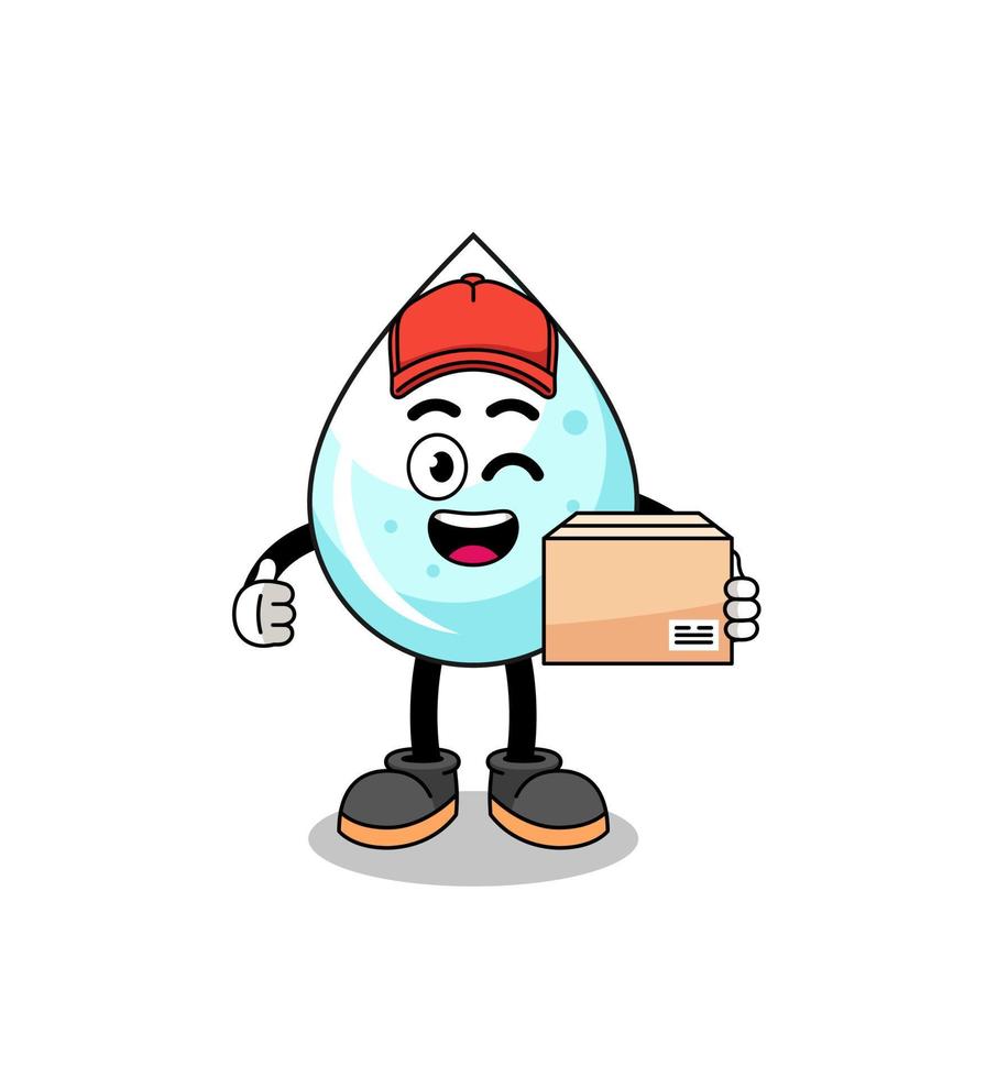 milk drop mascot cartoon as an courier vector