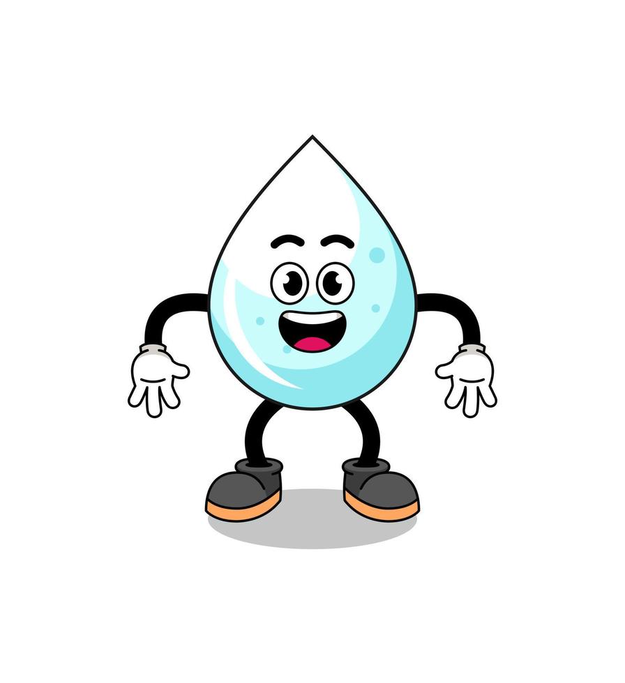 milk drop cartoon with surprised gesture vector